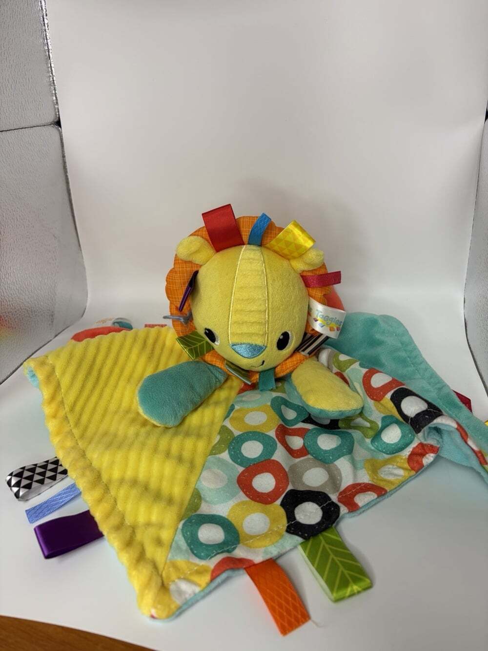 Bright Starts Taggies Plush Lion Yellow Baby Security Blanket Lovey